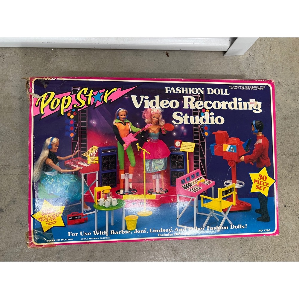 Arco Pop Star Video Recording Studio Kids OS Pink Vintage 80s Playset 7790